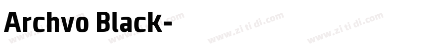 Archvo Black字体转换